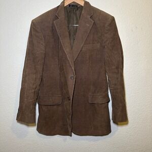VTG Rafael Mens 38R Blazer Jacket Brown Corduroy Academia Preppy Oversized Y2K